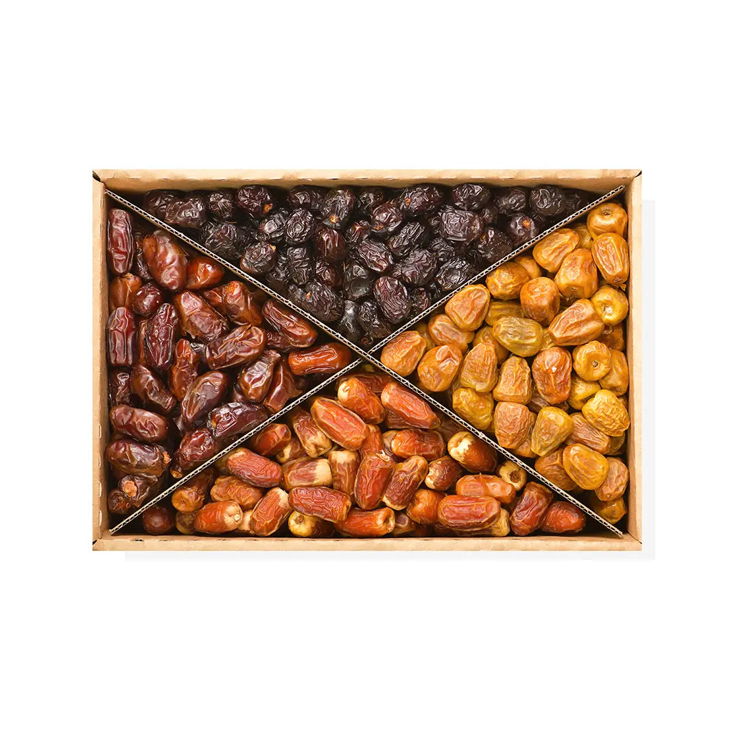 Mix Dates 2kg — Ajwa / Safawi / Mabroom / Sukkari